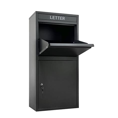 post boxes for houses/large capacity newspaper boxes/secure steel parcel boxes|Amazon.com: Large Lockable Mailbox.